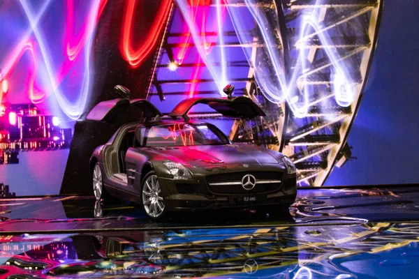 Luxurious Black Mercedes Benz Sls Amg Auto Show Pershore — Stock Photo, Image