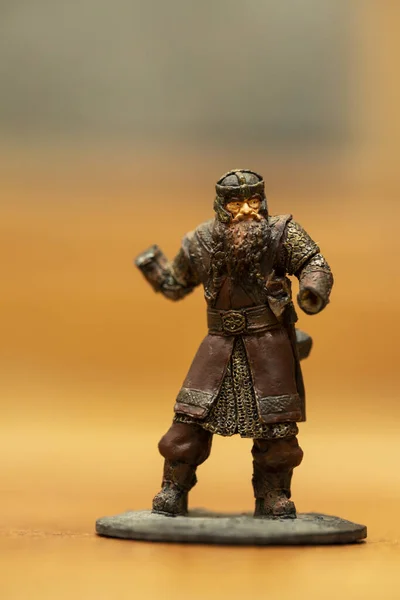 Selective Focus Shot Gimli Figurine Lord Rings Movie — Stock Photo, Image