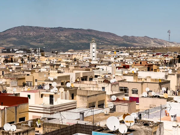 Luchtfoto Uitzicht Een Stedelijke Buurt Marokko — Stockfoto