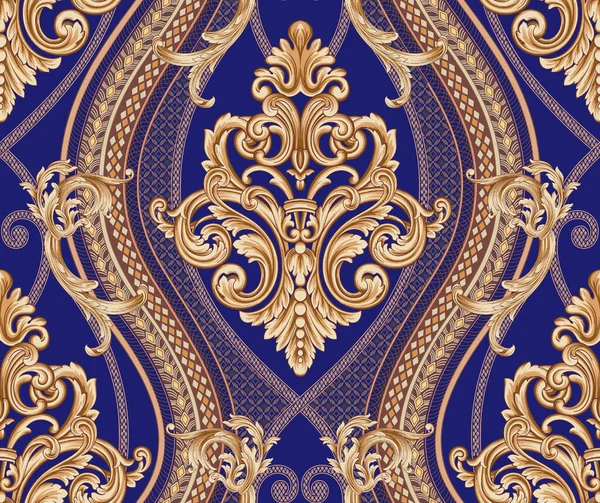 Seamless Vintage Pattern Ornament Design Purple Background — Stock Photo, Image