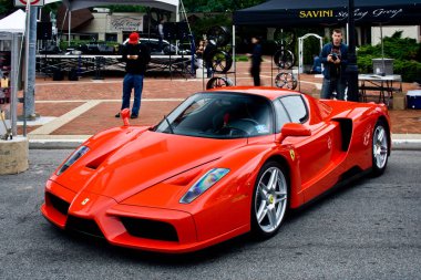 A red Ferrari Enzo F60 at the Scarsdale Concourse Auto Show