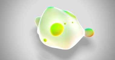 Gri arkaplanda defne rengi sınır yeşil yaprağının dalga tasarımının soyut bir önermesi