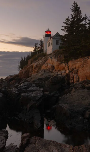 Beautiful Scenery Bass Harbor Lighthouse Acadia National Park Maine Usa — Foto de Stock