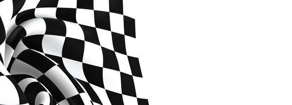 Illustration Race Flag Isolated White Background — Stock fotografie
