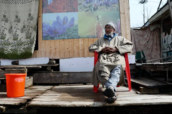 Selective Focus Kashmiri Old Man — Photo