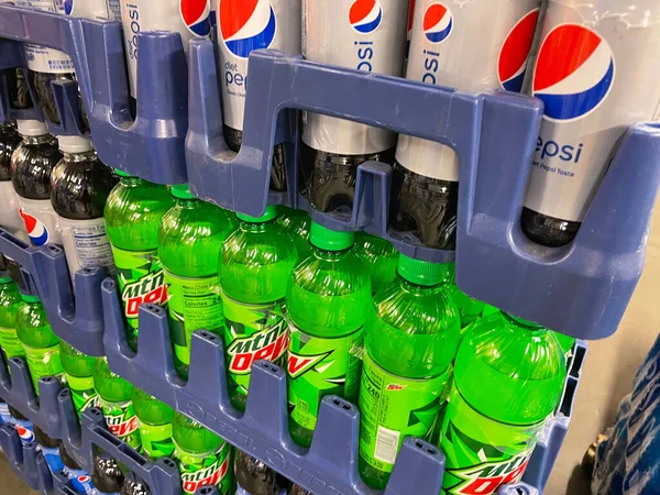 Grovetown Usa Роздрібний Продуктовий Магазин Різні Продукти Pepsi Дисплеї — стокове фото