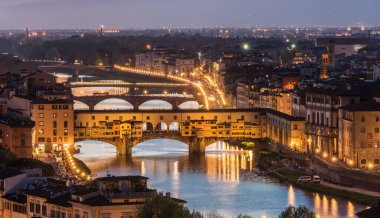 View of Ponte Vecchio in Florence from Palazzo Michelangelo