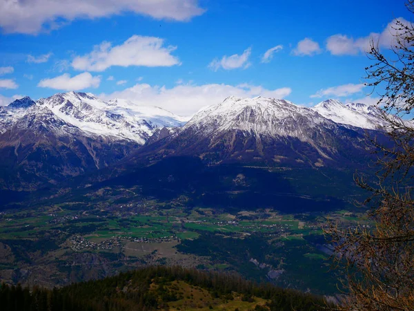 Beautiful Photo Snow Covered Mountains French Alps Parc Des Ecrin — Stock Photo, Image