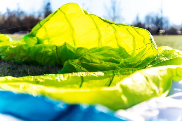 Training Paragliders Prague Park Ladronka — Stock Photo, Image