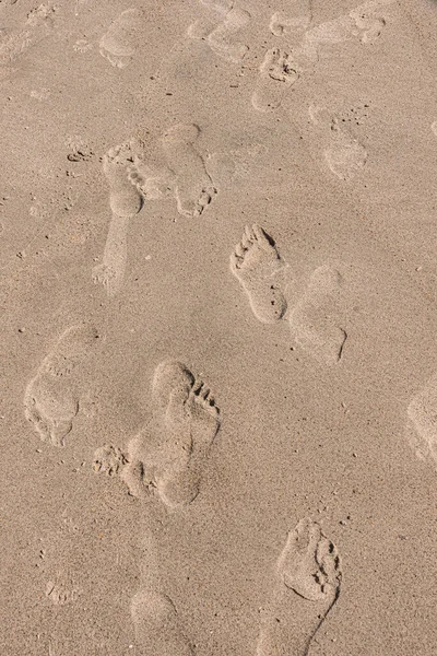 Vertical Footprints Left Sand Beach Emerald Isle North Carolina Usa — Fotografia de Stock