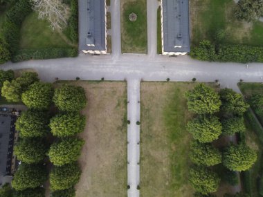 Stockholm, İsveç 'teki Ulriksdal Sarayı' nın havadan görünüşü.