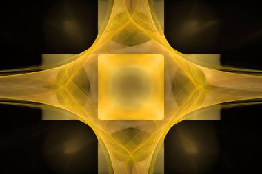 Radyal simetriyi gösteren sayısal oluşturma fraktal arkaplanı ve arkaplan için yumuşak akan pastel renk enerji çizgileri