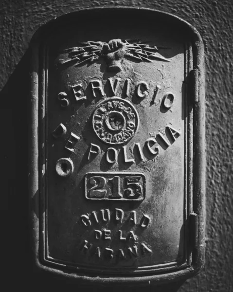A Police Service antique phone in Havana City