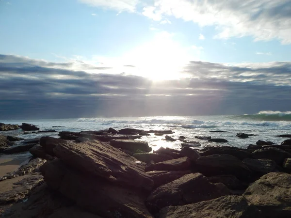 Ett Vackert Landskap Havet Vid Solnedgången — Stockfoto