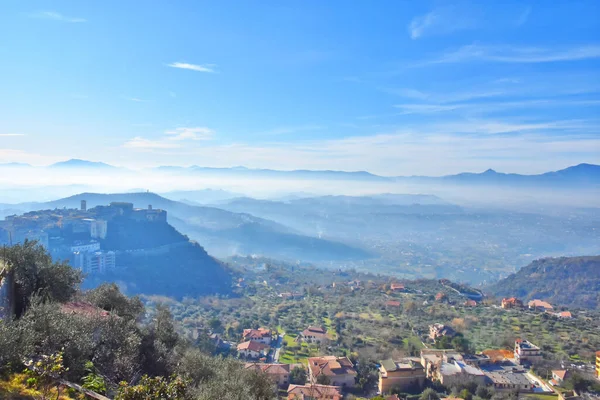 Aerial Shot Veroli Town Lazio Region Italy — Photo