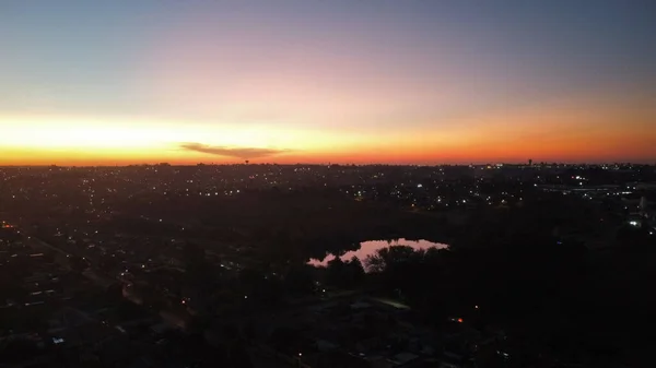 Matahari Terbenam Cakrawala Roodepoort Afrika Selatan Barat — Stok Foto