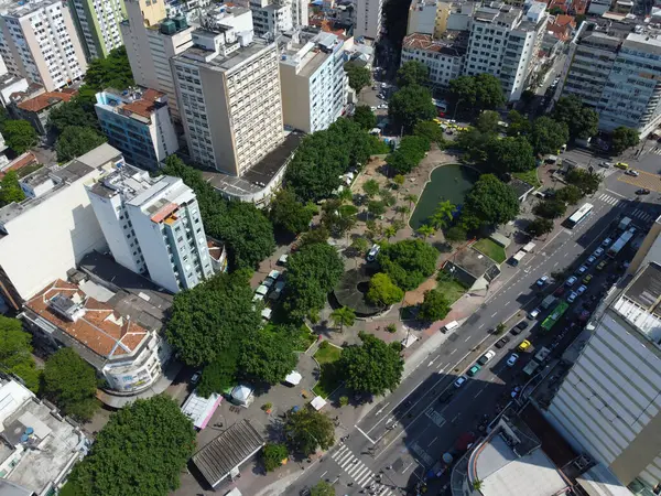 Aerial View Square Modern Buildings — Stok fotoğraf