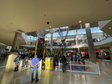 Augusta, Ga USA - 12 04 21: Augusta Mall retail interior people and shops