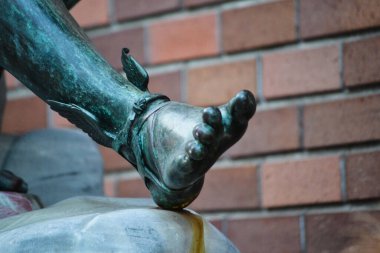 Kaliforniya caddesi San Francisco 'dan Bronz bir heykel