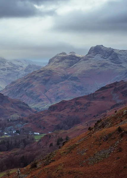 Beautiful View Langdale Pikes Valley Lake District — Stock fotografie