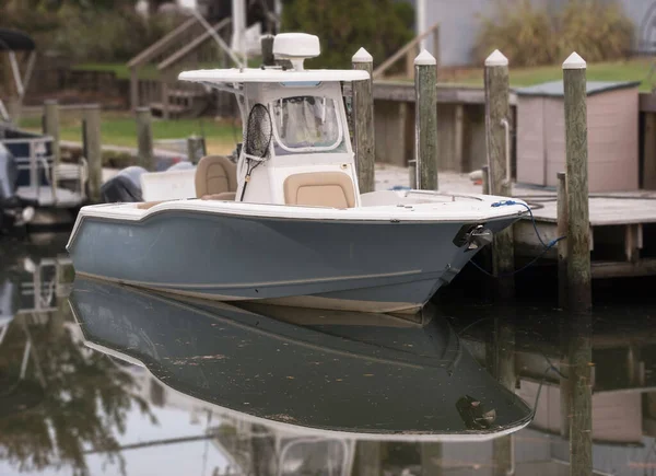 Boat Moored Dock Bethany Beach Delaware Usa — Stockfoto