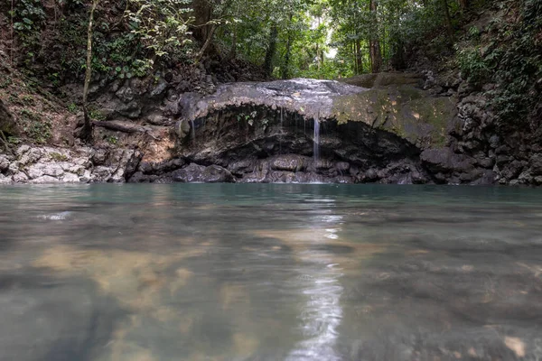 Siete Altares Waterfall River Forming Little Pools Forest Guatemala Izabal — 스톡 사진