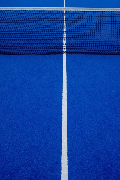 View Net Blue Artificial Grass Paddle Tennis Court — Stock Photo, Image