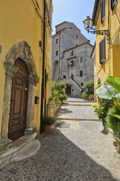 Narrow Street Old Houses Amaseno Medieval Village Lazio Region Italy — Stock Photo, Image