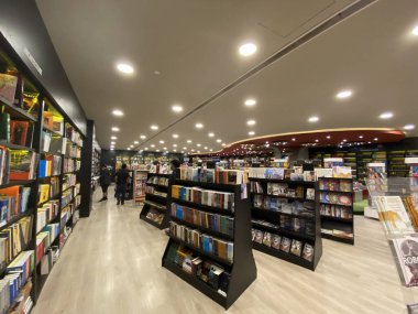 A closeup shot of books in a bookshop in Kinniya, Sri Lanka