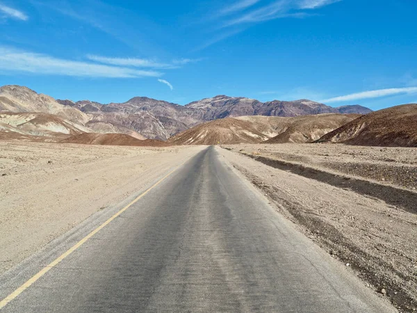 Scenic Drive Death Valley National Park Beautiful Desert Landscape Blue — Foto Stock