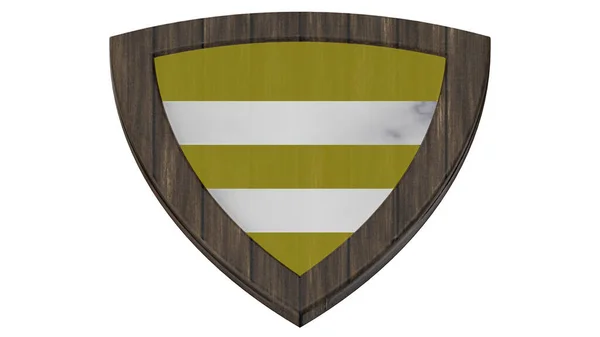 Shield Wood Ortaçağ Resimleme — Stok fotoğraf