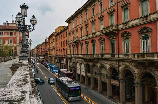 Busy Street Traffic Bologna Italy — Stock Photo, Image