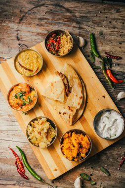 Restoranda Hint yemeği fotoğrafçılığı.