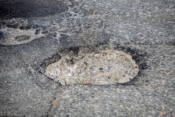 Hole Asphalt Roadway — Foto Stock