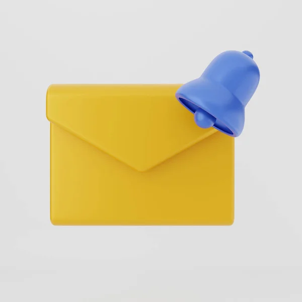 Illustration Eines Mail Symbols Auf Grauem Hintergrund — Stockfoto
