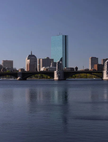 Beautiful Shot Boston Skyline Charles River Bright Sunlight Massachusetts United — Stockfoto