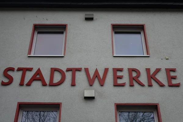 January 2022 Bad Salzdetfurth Lower Saxony Germany German Word Stadtwerke — Photo