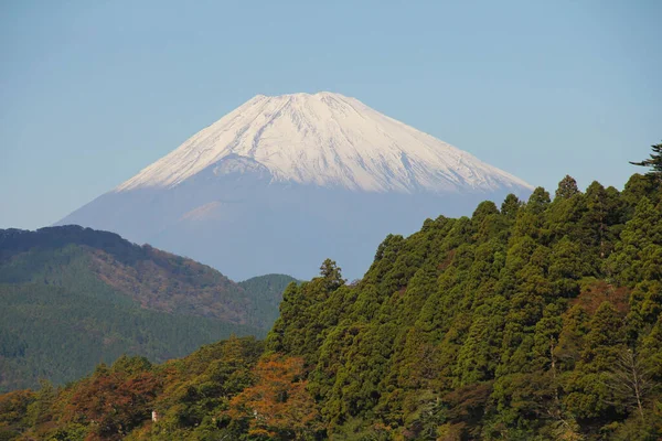 Mount Fuji Seen Lake Ashinoko Hakone Clear Day Fall — Stock Photo, Image