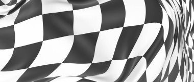 A 3D rendering of a racing flag