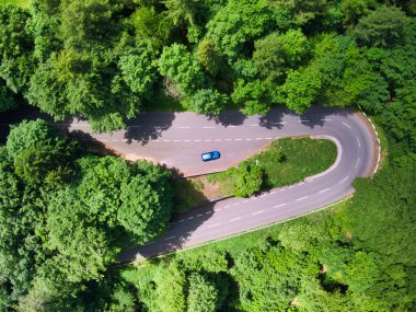 Yazın kırsal bir yolun manzarası.
