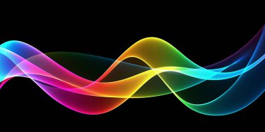 Güzel soyut gökkuşağı ışık dalgası fütüristik arkaplan