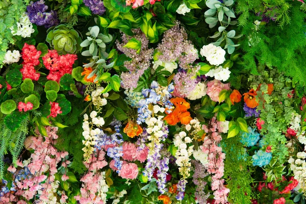 Closeup Bunch Colorful Flowers Decoration — Photo