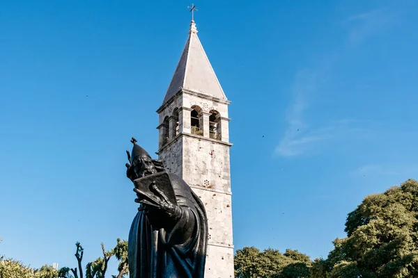 Famous Statue Saint Gregory Nin Arnir Church Bell Tower Split — Fotografia de Stock