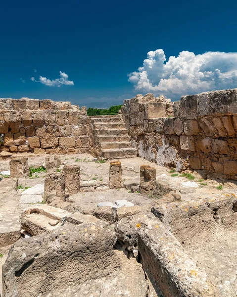 Una Hermosa Vista Las Ruinas Parque Arqueológico Paphos Chipre —  Fotos de Stock