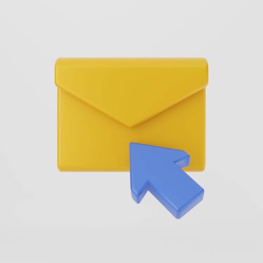 Gri arkaplandaki bir e- posta simgesinin çizimi