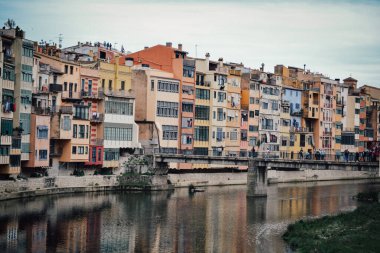 A scenic view of the beautiful architecture of Girona, Spain