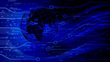 Soyut fütüristik çarklar teknoloji arka plan kavramı. Koyu mavi arkaplan üzerinde hareket deseni ve hareket bulanıklığı.