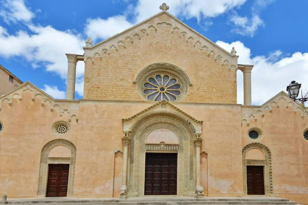 Die Fassade Einer Kirche Galatina Einem Alten Dorf Der Provinz — Stockfoto