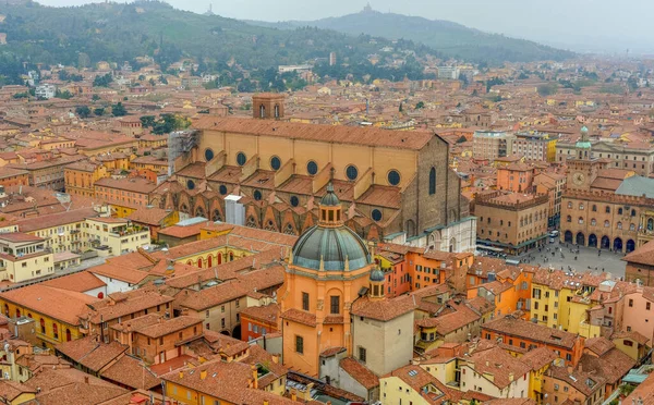 Aerial View Cityscape Bologna Top Towers Italy — Stock Photo, Image