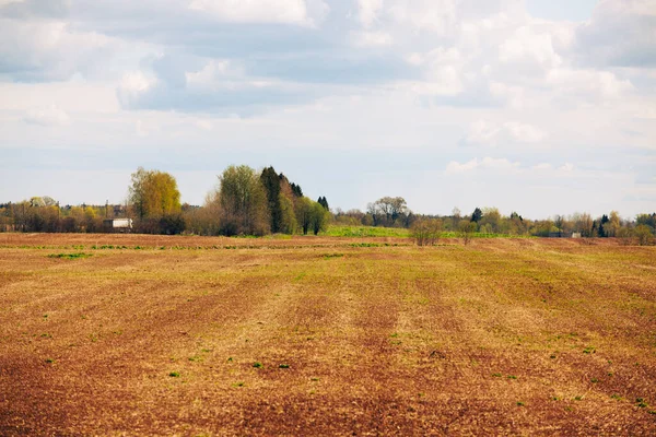 Beautiful Shot Plowed Field Countryside — Fotografia de Stock